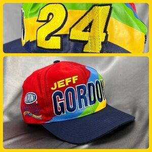 Vintage Jeff Gordon Chase‎ Authentics Snapback Hat Cap Rainbow Wraparound NASCAR